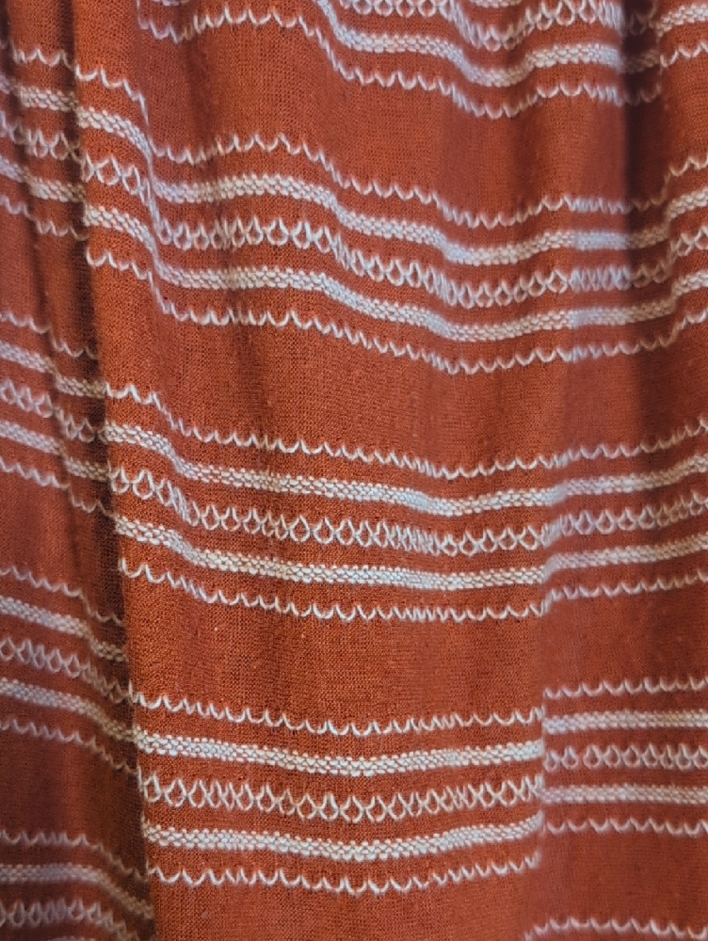 Max Studio Rust-Striped Off-Shoulder Tunic - Picture 3 of 6